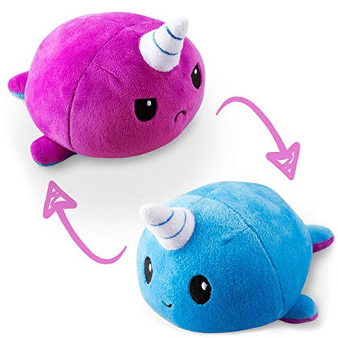 Tee Turtle Reversible Plushie - Narwhal Purple/Blue