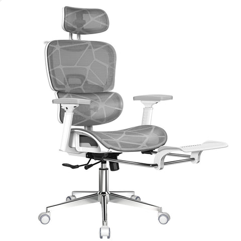ALFORDSON Ergonomic Office Chair Mesh Executive Work Seat (White Grey)