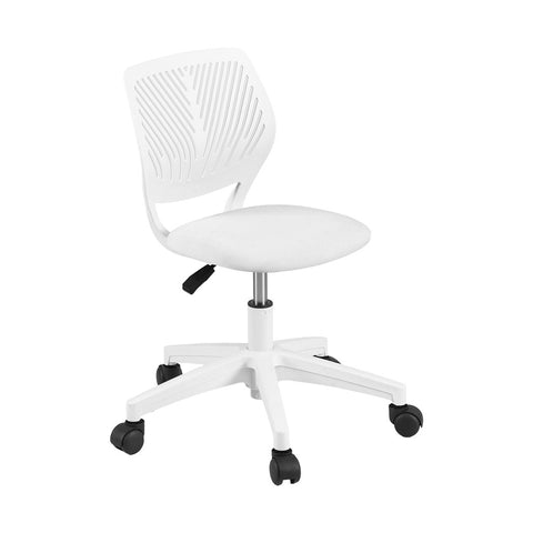 Artiss Ergonomic Office Chair Armless Study Chair Height Adjustable White