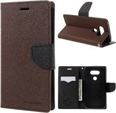 Goospery Fancy Diary wallet case for Galaxy S20 Plus - Brown / Black