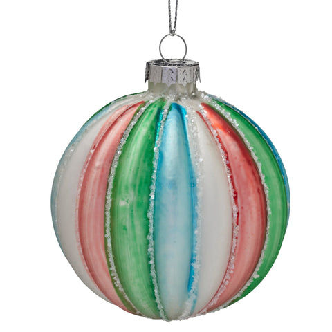 Christabelle Multi-Colour Glass Baubles 6Pcs Balls Christmas Tree Decoration Ornament