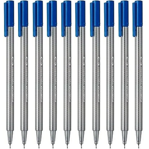 Staedtler 334 Triplus Fibre Tip Pen 0.3mm (Blue) [Box 10]