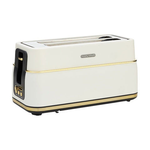 Morphy Richards Signature Soft Gold Toaster 1800W 4 Slice Defrost (Matte White)