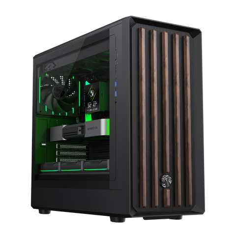 GameMax Claw 460 Black ATX Mid Tower Gaming Case - 4x ARGB Fans Pre-installed