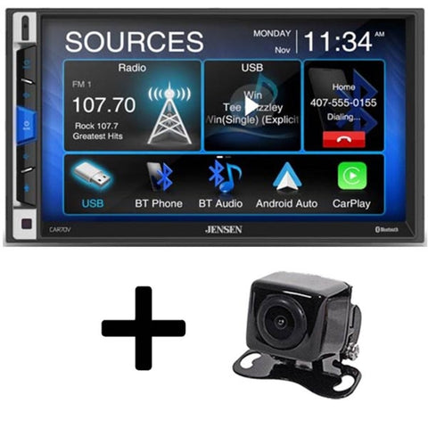 Jensen CAR70V Multimedia Receiver and Reverse Camera
