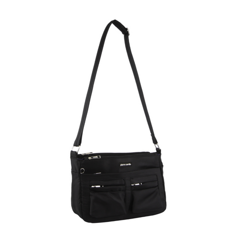 Pierre Cardin Casual Anti-Theft Cross Body Bag RFID Blocking Two-Tone (Black)