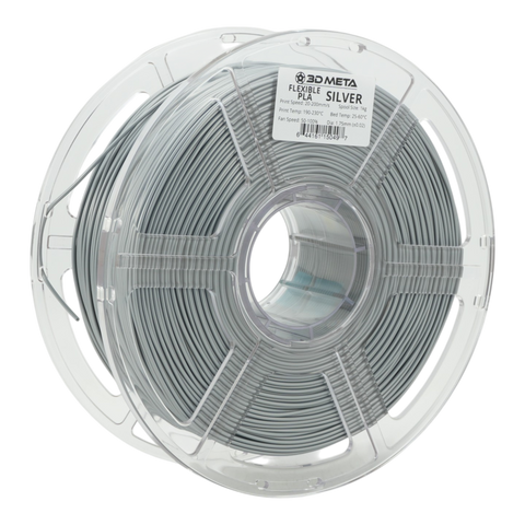 3D META Flexible PLA 3D Printing Filament - Silver