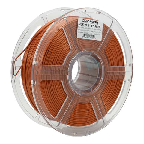 3D META Silk PLA 3D Printing Filament - Copper