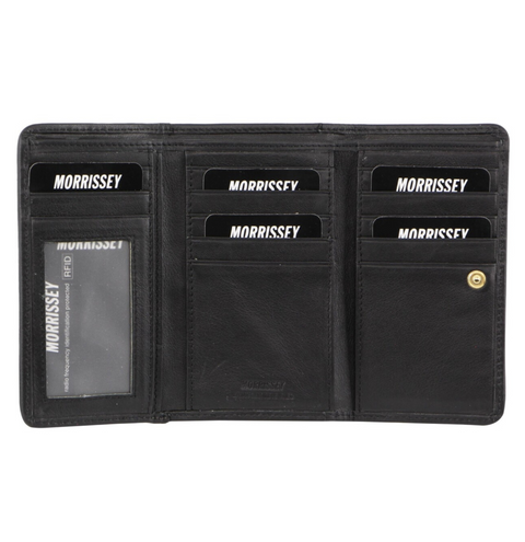 Morrissey Womens Card Holder Leather Wallet Coin Clutch Purse Organizer Cute Girl Ladies - Navy