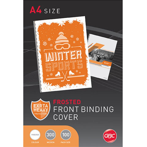 GBC Ibico Polycover Binding Cover 300 Micron A4 Frosted Pack 100