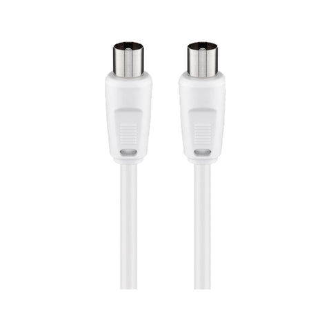 Goobay 5m Antenna Cable (<70 dB) (M/M) for TVs/Receivers/Radios - White