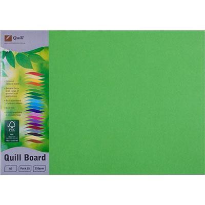 Quill Board Paper 210GSM A3 Pack 25 (Lime)