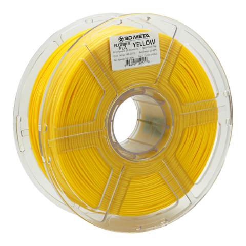 3D META Flexible PLA 3D Printing Filament - Yellow