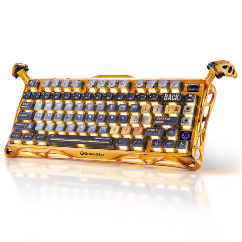 GravaStar Mechanical Gaming Keyboard Mercury K1 Pro (Worn Yellow)