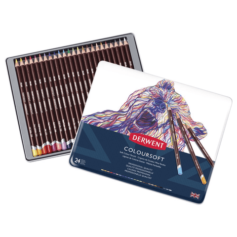 Derwent Coloursoft Colour Pencils (Assorted) [Tin 24]