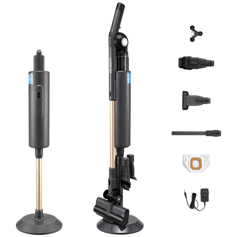 Devanti Cordless Vacuum Cleaner with Auto-Empty Dust Station 18kPa Suction (Grey)