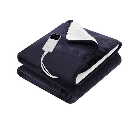 Giselle Electric Throw Rug Heated Blanket Double Sided (Charcoal)
