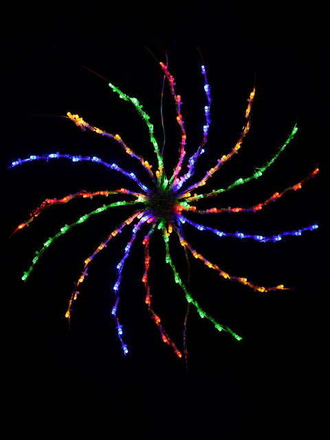 Christmas Warehouse - OUDRS253 49cm Multi Colour LED Spiral Galaxy Pinwheel Light Display Red, Green, Orange & Blue