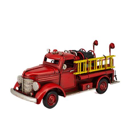 Boyle Metal Display Fire Truck Handmade Ornament Home Decor 31cm