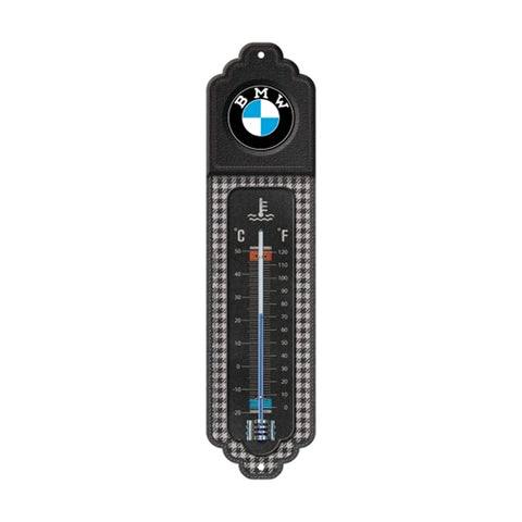 Nostalgic-Art Classic BMW Houndstooth Retro Thermometer Metal Wall Gauge