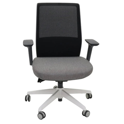 Rapidline Move Office Mesh Chair Medium Light Grey Black