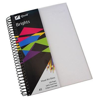 Quill Visual Art Diary 110Gsm 120 Page A5 Pp (Frost)