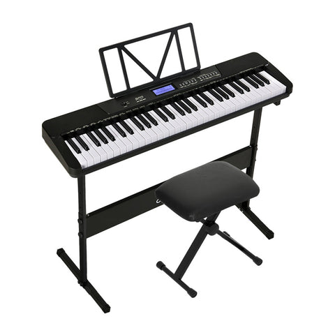 Alpha 61 Keys Electronic Piano Keyboard Digital Electric with Stand Stool Touch