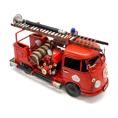 Boyle Metal Collectable 1956 Red Fire Truck Handmade Tin Ornament 34x14x20cm