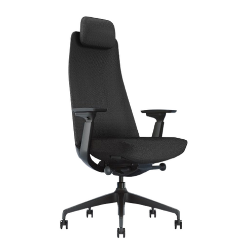 Desky Pinnacle Executive Office Chair (Black/Matte Black)