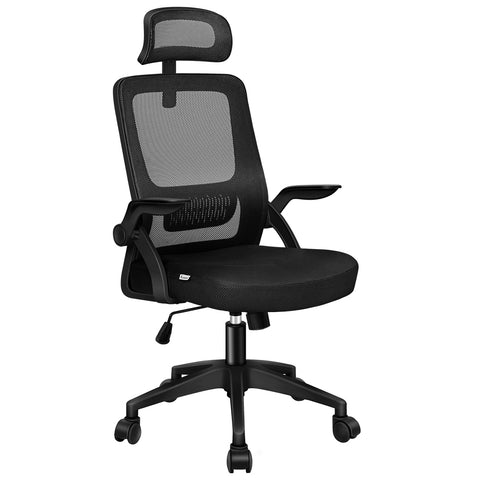 ALFORDSON Mesh Office Chair Executive Fabric Seat Tilt Computer (Black)