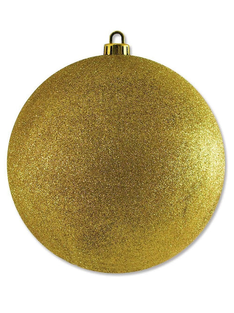 Christmas Warehouse - DECRBA24 Majestic Gold Glitter Large Display Bauble | 20cm Gold