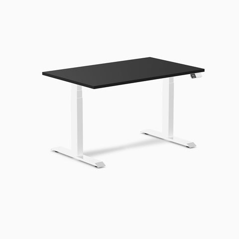 Desky Alpha Dual Sit Stand Gaming Desk - Straight Edge / 1200x750mm / White