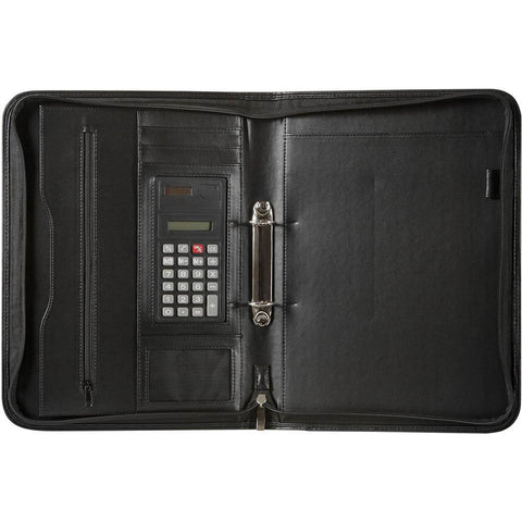 Spirax Zippered 2 Ring Compendium Folder A4 Black Professional