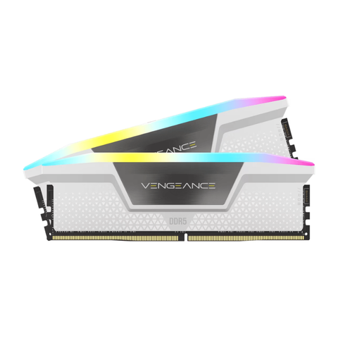 Corsair Vengeance RGB 32GB (2x16GB) DDR5 6000MT/s CL38 AMD EXPO & Intel XMP Desktop RAM - White