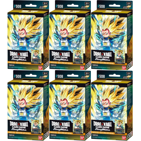 Bandai Dragon Ball Super Card Game: Fusion World Starter Deck Vegeta Mini Super Saiyan FS08 Display of 6