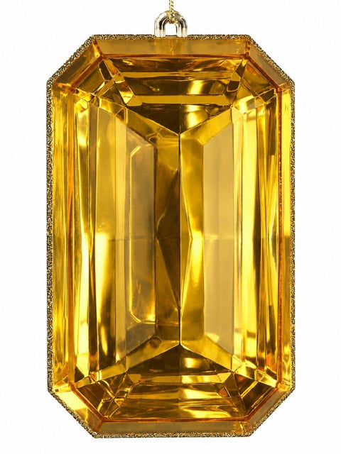 Radiant Citrine Gold Faceted Jewel Large Display Ornament | 20cmGold