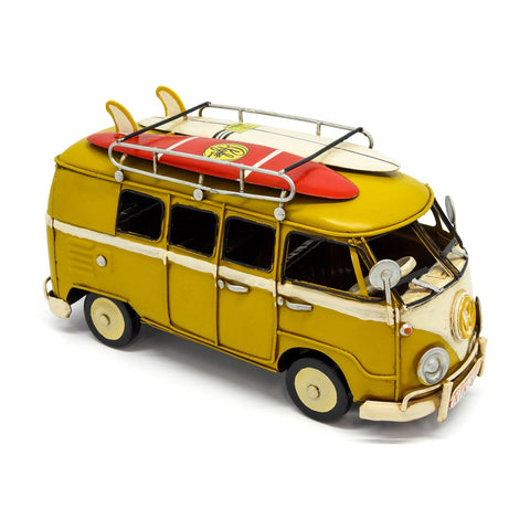 Boyle Metal Ornament Home Decor Collectible Kombi Van 20x9x11cm (Yellow)