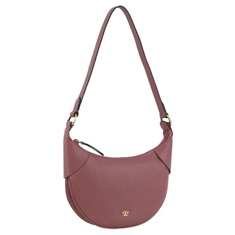 Pierre Cardin Women's Leather Crescent Shoulder Hobo Bag 26x23 cm Rose