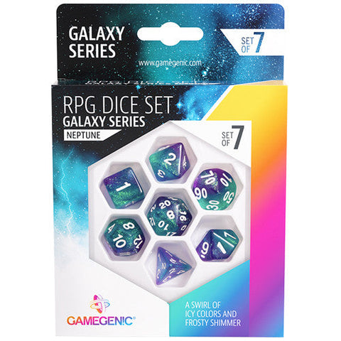Gamegenic Galaxy Series - Neptune - RPG Dice Set 7pcs