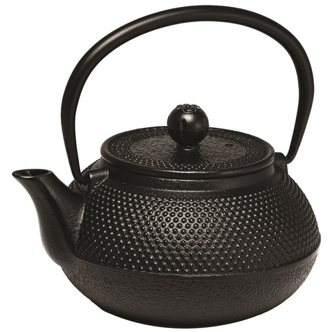 Avanti Cast Iron Teapot - Hobnail 600Ml - Black