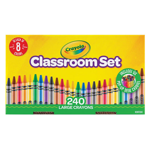 Crayola Large Crayon Classroom Set Colouring Art and Craft Tools 240pc