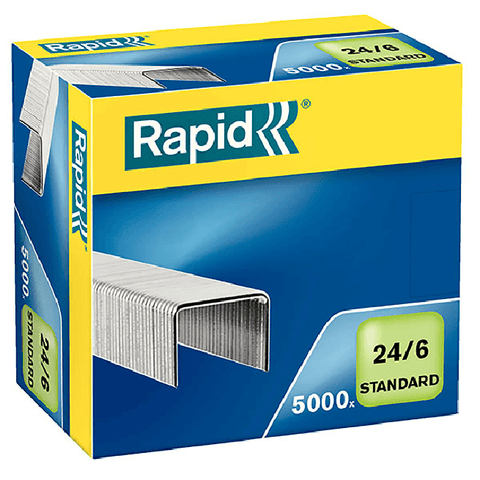 Rapid Standard Staples 24/6 6mm Box 5000