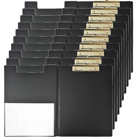 Bantex Clipfolder A4 Clip Folder Board Black 10 Pack