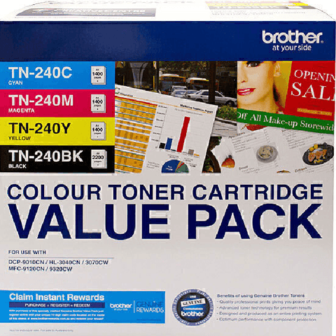Brother TN-240 Genuine Toner Cartridge Value Pack