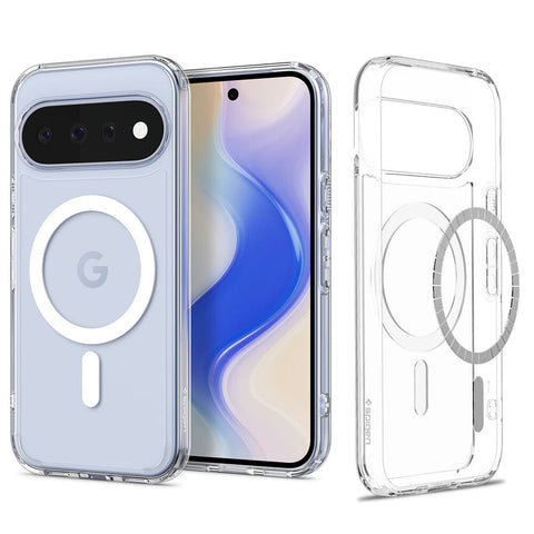 Spigen Google Pixel 11 Ultra Hybrid (MagFit) Case (Clear Case / White Ring)
