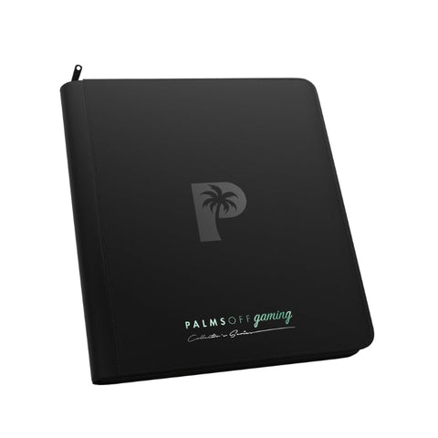 Palms Off Gaming Collector's Series 12 Pocket Zip Trading Card Binder - Black