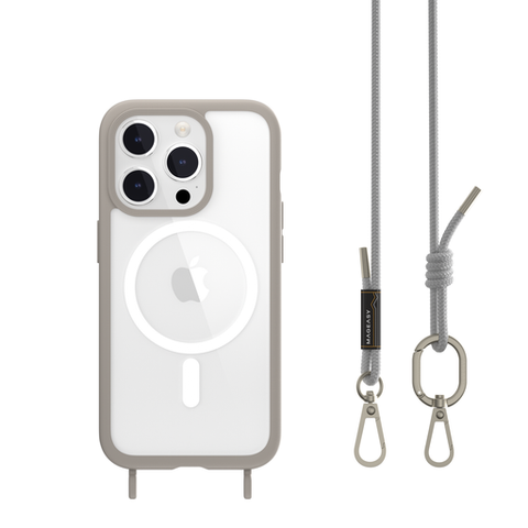 MagEasy Roam with Strap for iPhone 15 Pro Max - Grey