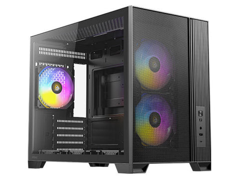 Antec FLUX M Compact Micro-ATX Mid-Tower Gaming Case - Black