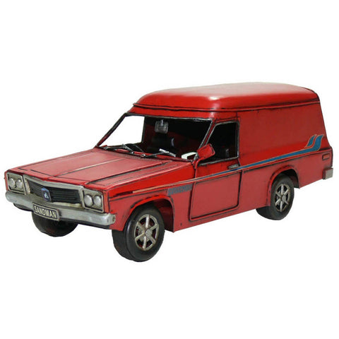 Boyle Metal Ornament Home Decor Collectible Holden HQ Sandman Car 28x12x10cm (Red)