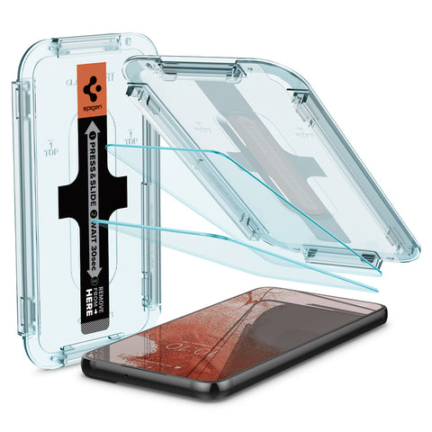 Spigen Samsung Galaxy S22 EZ Fit GLAS.tR Slim Glass Screen Protector - Clear